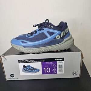 Hi-Tec Men's Shoes Black IRIS Captains Blue Seagrass Size 10